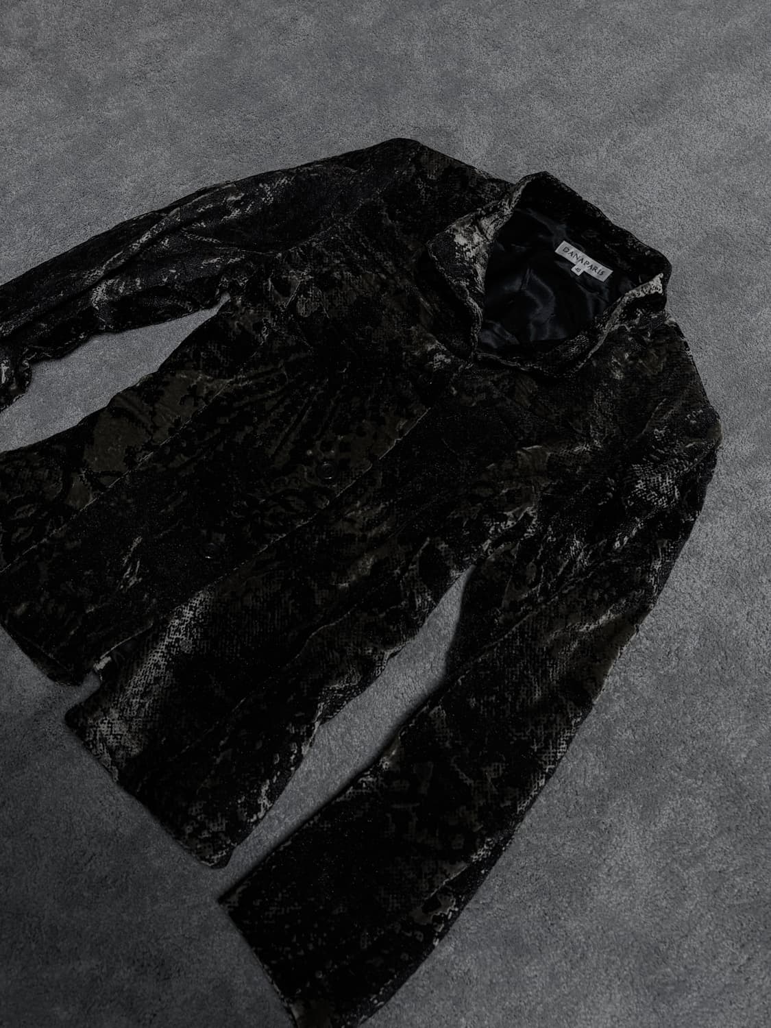 Vintage v-kei Punk silky Phyton jacket 상품이미지2