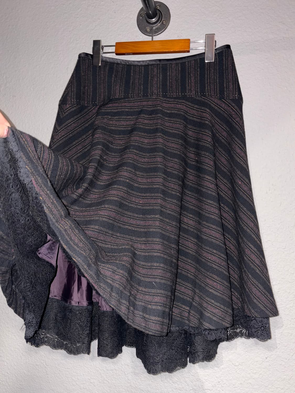 빈티지 디테일 모 미디스커트 상품이미지4