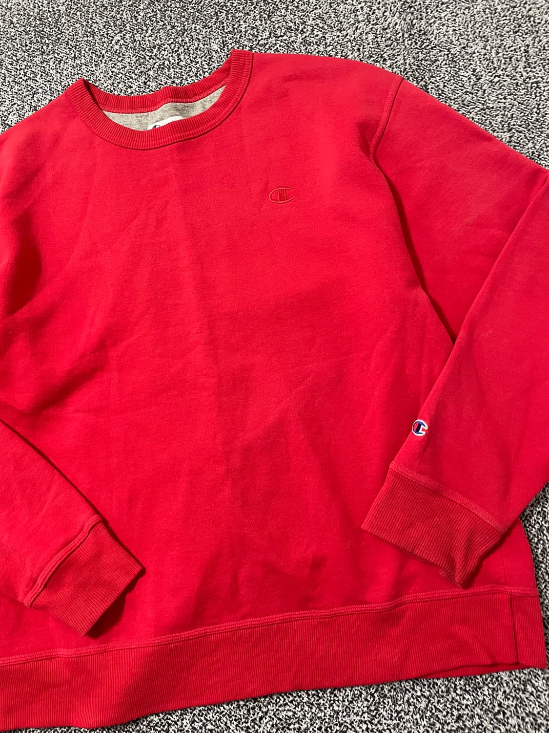빈티지9. 챔피온 맨투맨 스웻셔츠 레드 긴팔 티셔츠 슬리브 상품이미지2
