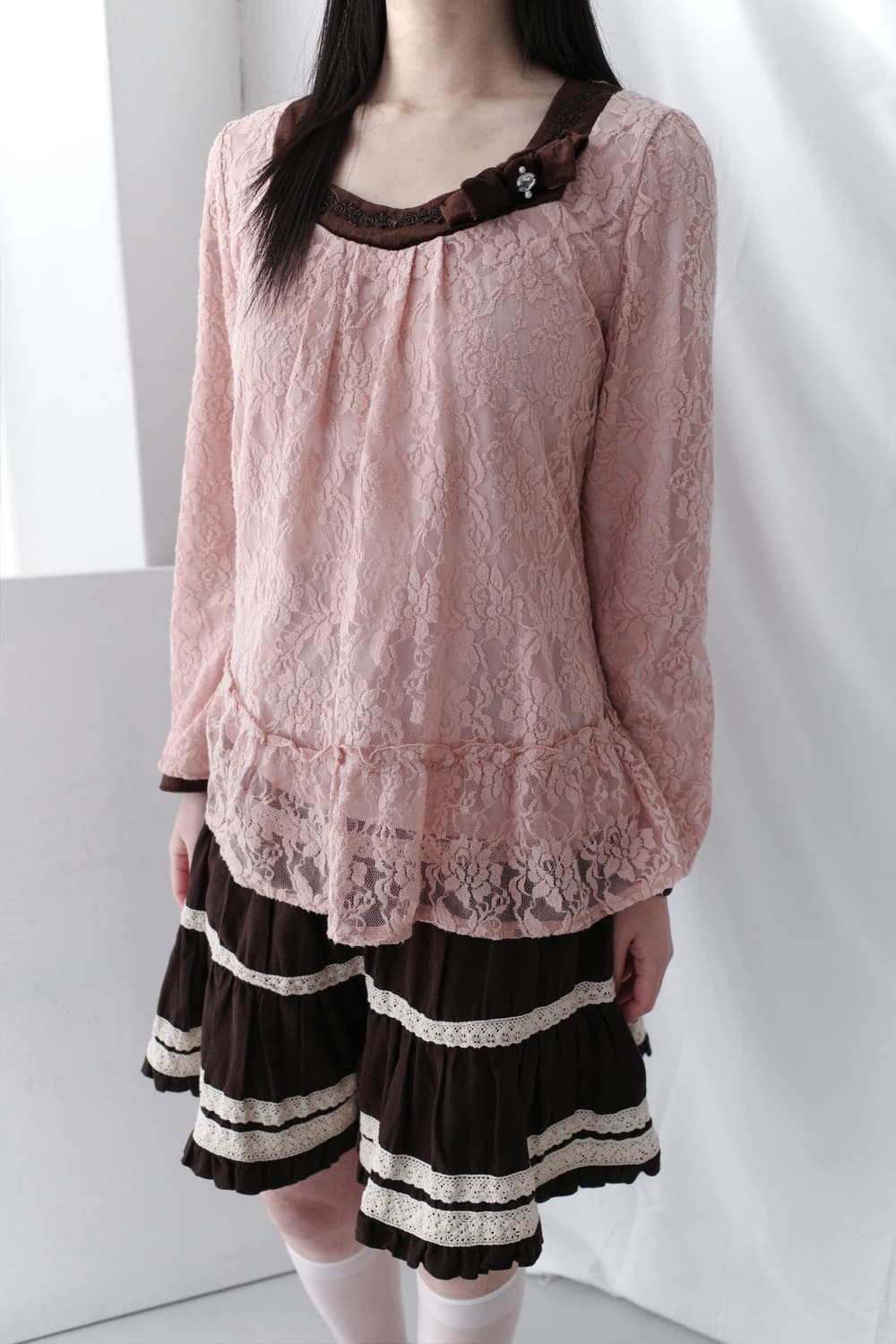 axes femme) lace long sleeve 상품이미지7