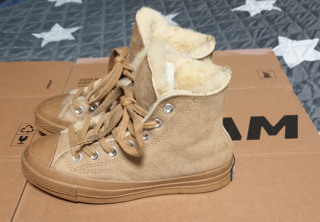 (한정판) 컨버스 트라이패널 셔링 양털 척70 하이 스니커즈 (220) 상품이미지3