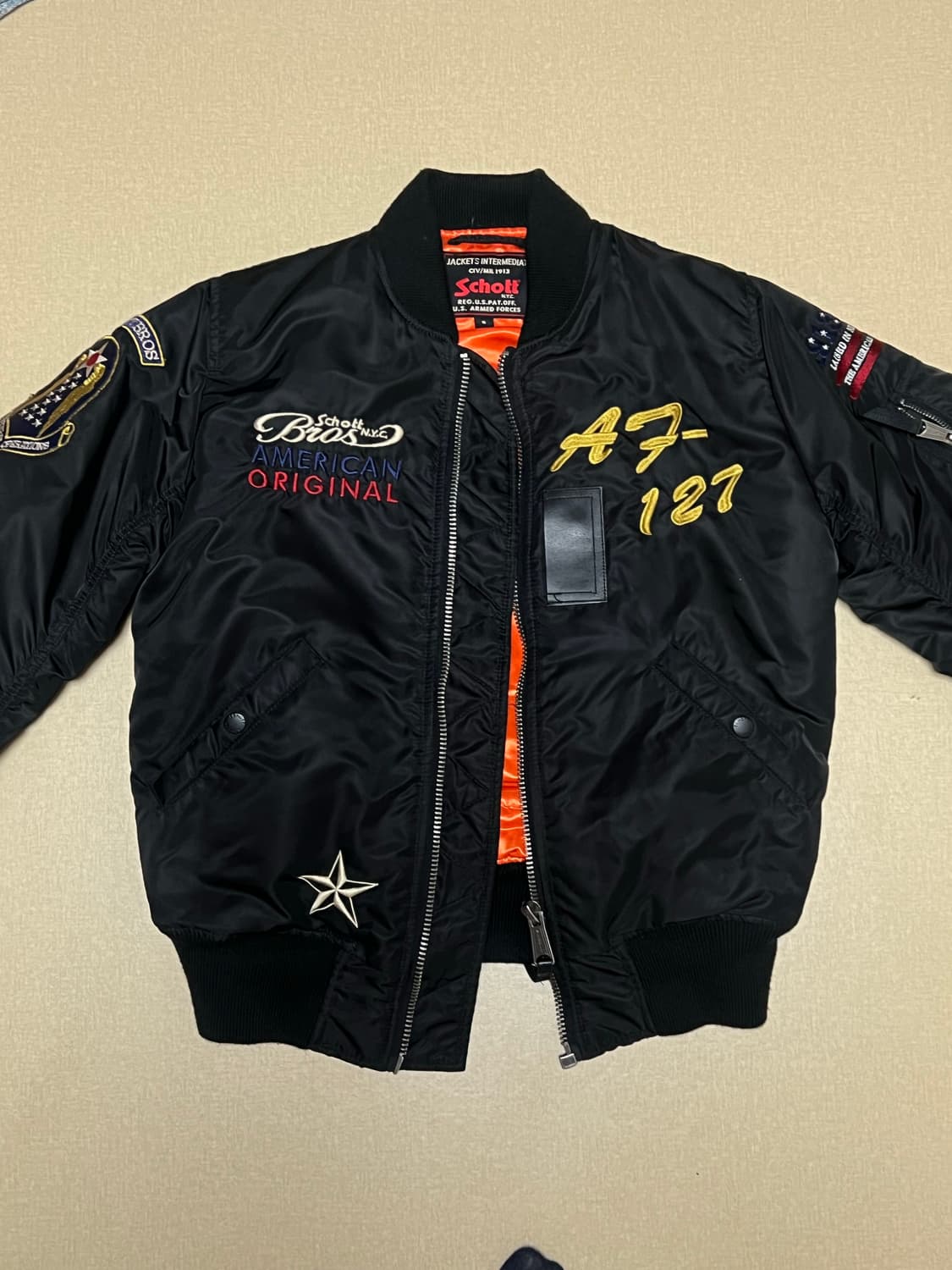 Schott 쇼트 MA-1 블루종 자켓 상품이미지1