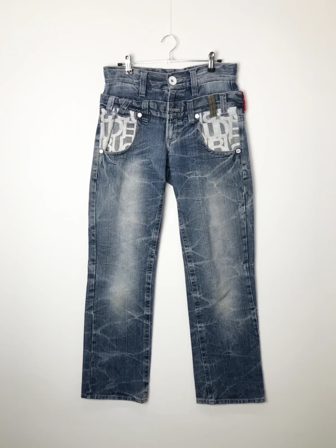 Y2K Japanese Logo Pocket Denim Pants 상품이미지4