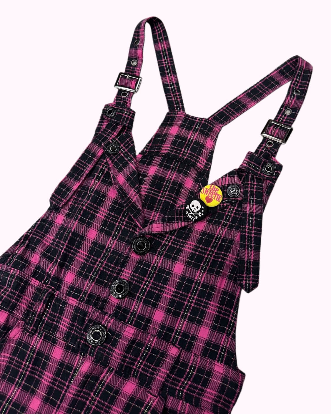 black pink check kitsch dress 상품이미지2