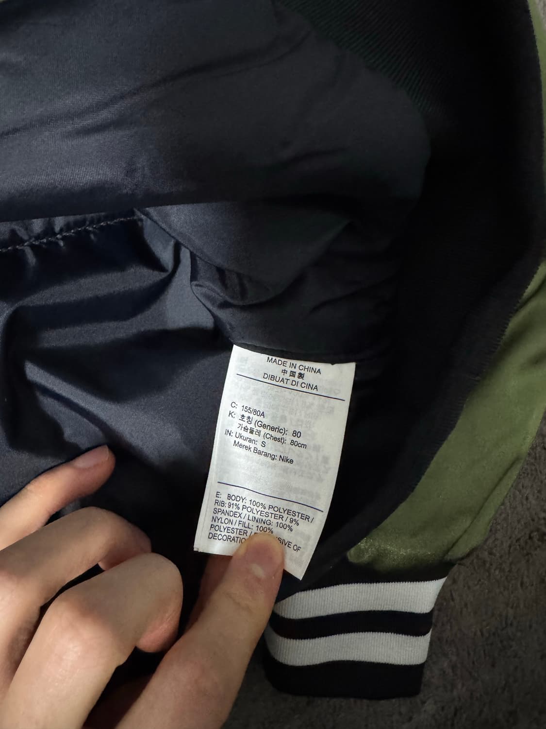 (W) 나이키 조던 바시티 자켓 올리브 상품이미지2