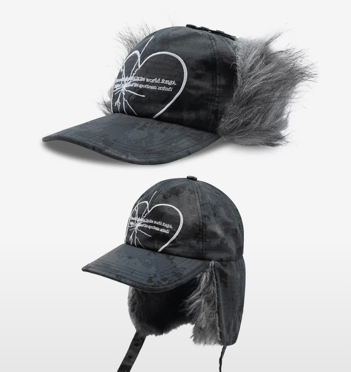 카모플라쥬 선샤인 하트 트래퍼 캡 상품이미지1