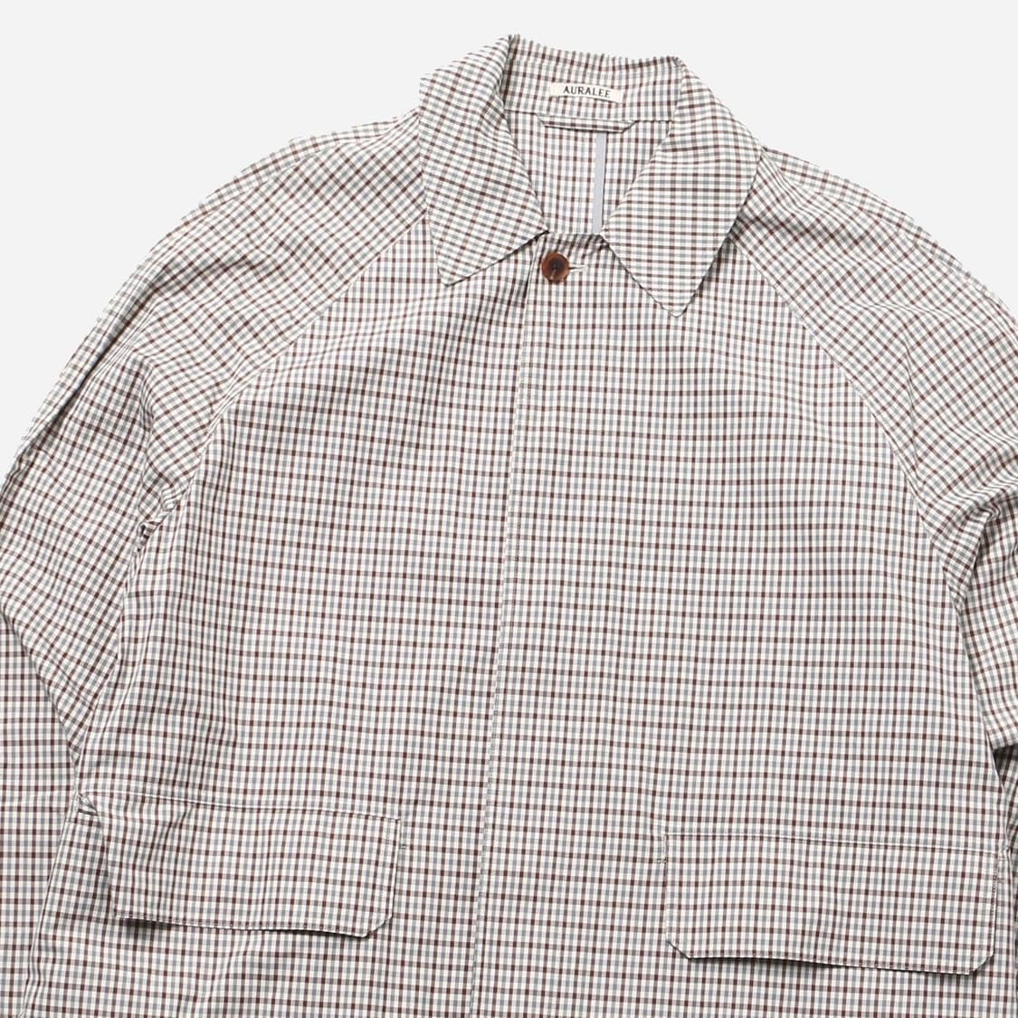 오라리 그리드체크 발마칸 코트  상품이미지3