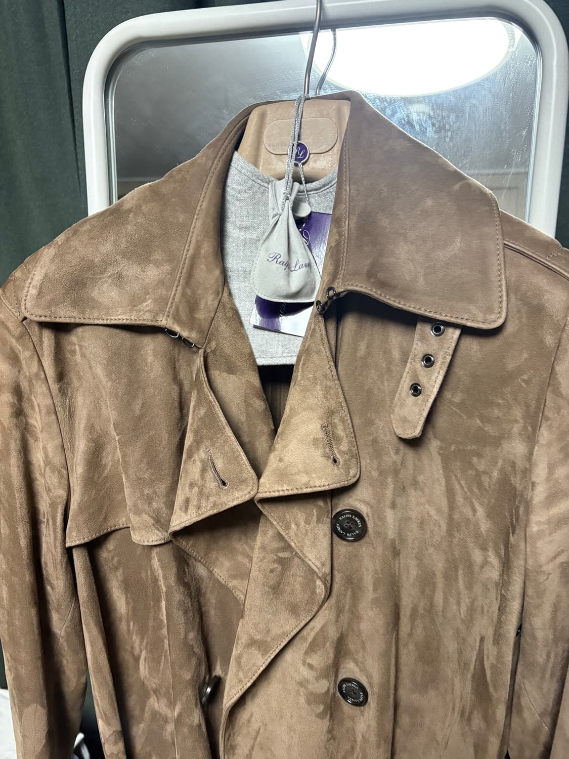 폴로 랄프롤렌 퍼플라벨 스웨이드 코트 S 상품이미지3