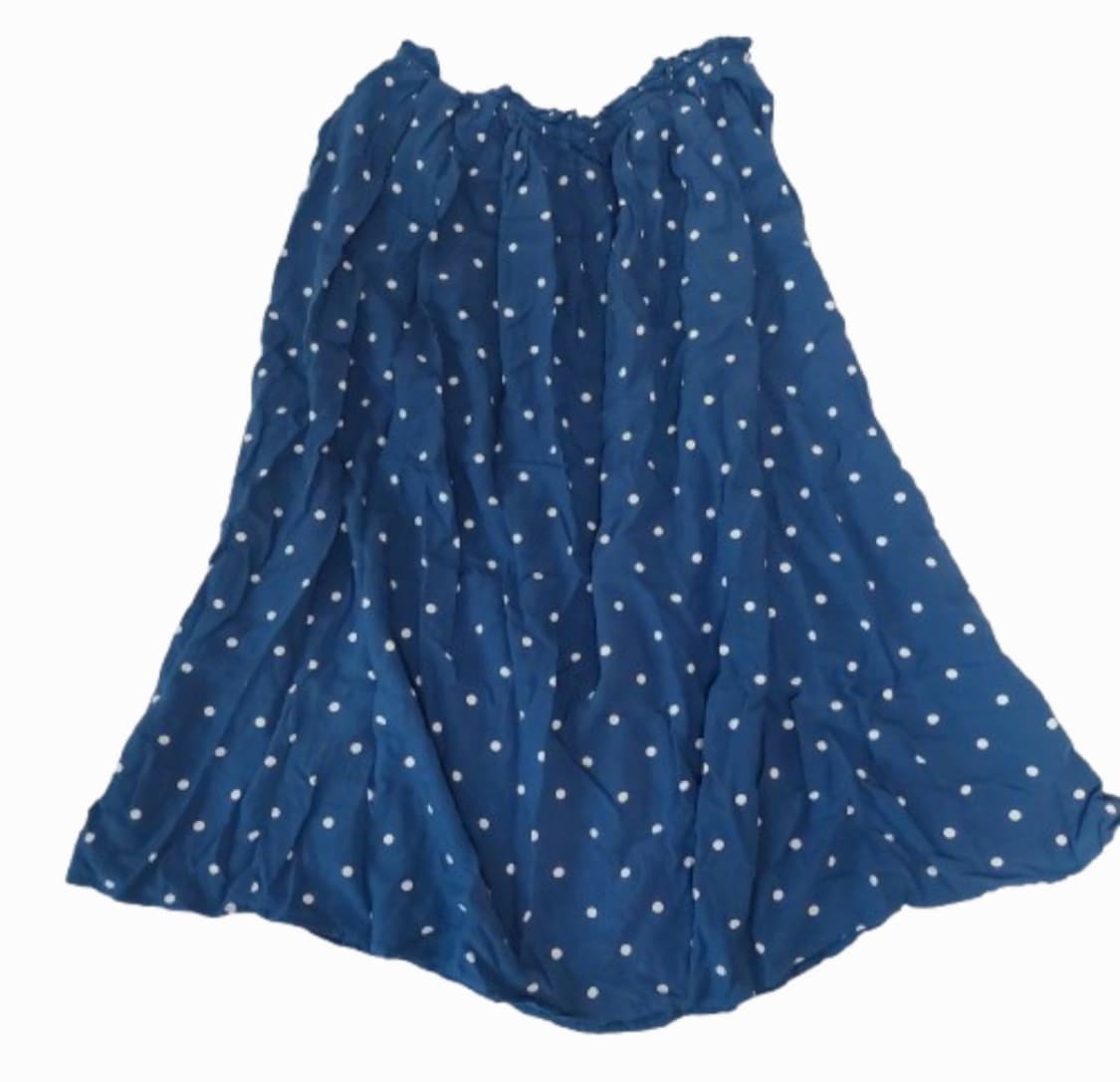 모리걸 하구미 너드 땡땡이 도트 네이비 롱스커트 치마 상품이미지1