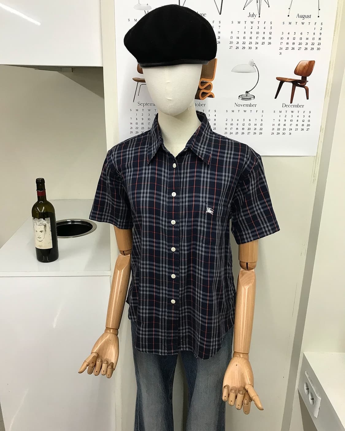 버버리 로고 체크 반팔 셔츠 상품이미지5