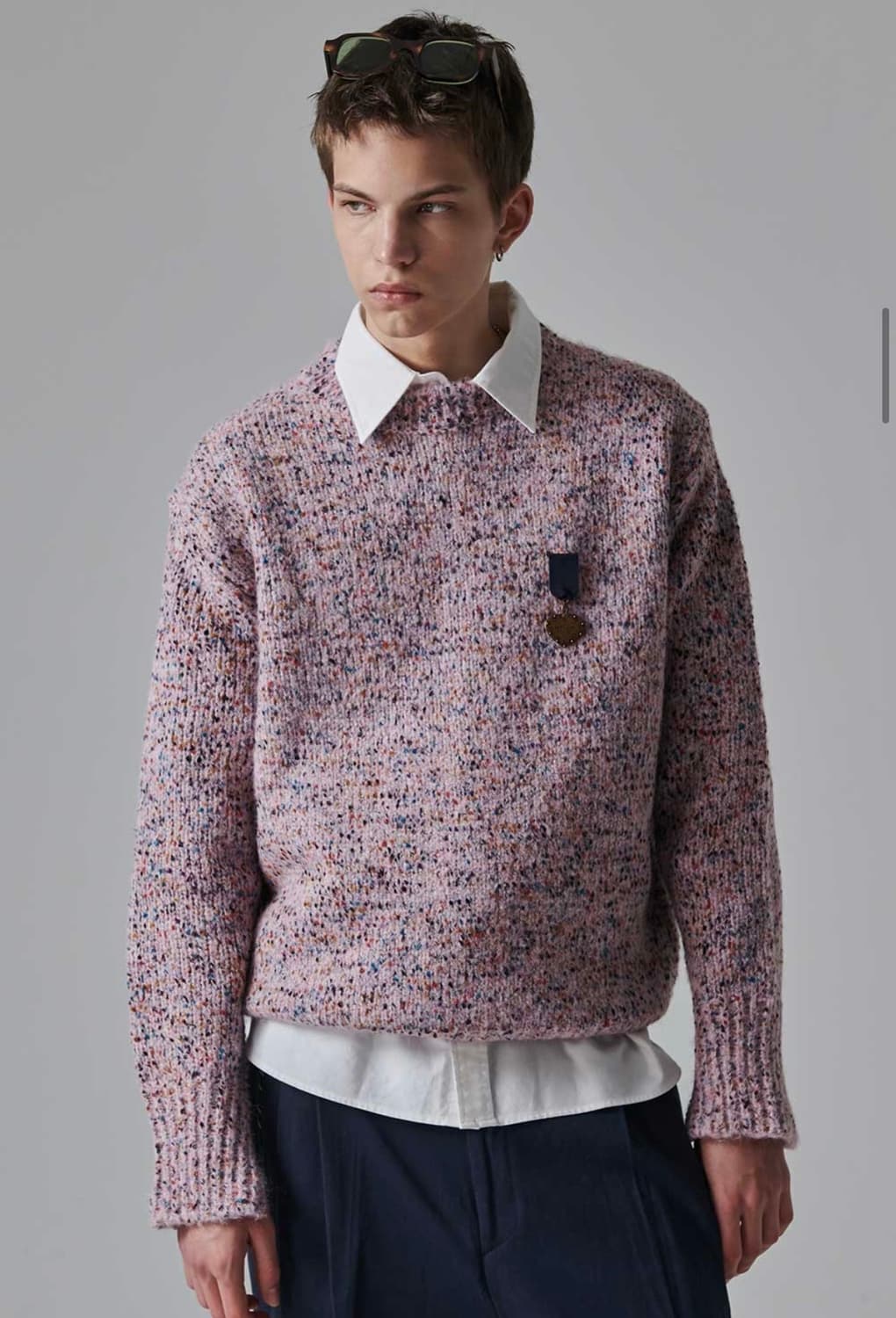 N Archive badge wool blended knit (M) 상품이미지1