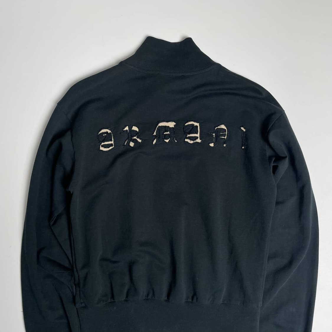 Emporio armani 코튼 져지 레터링 집업 자켓 상품이미지6