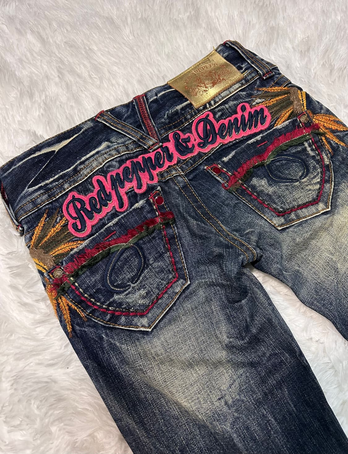 red pepper y2k detailed bootscut denim 상품이미지5