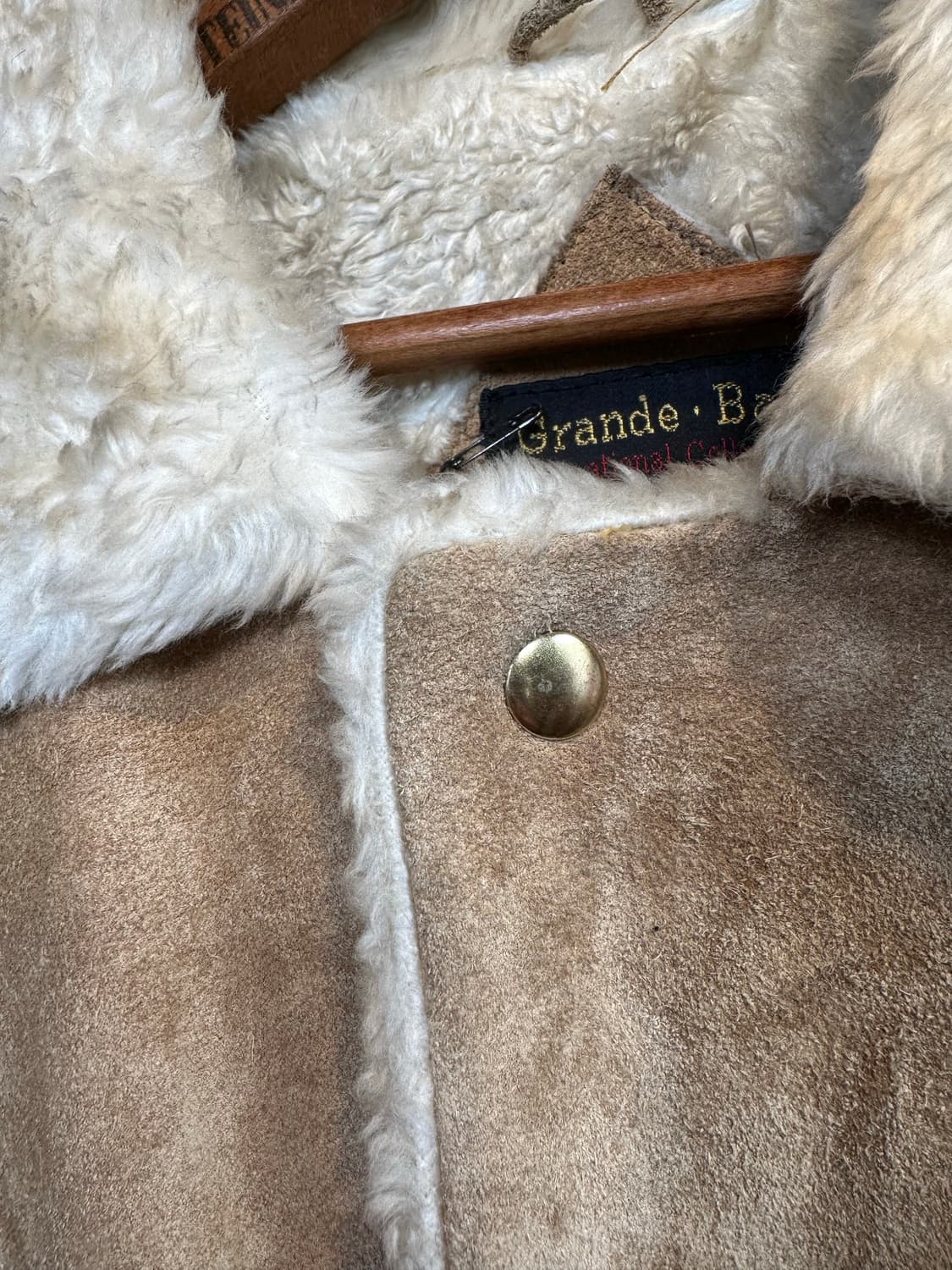 80-90s Grande Bay 헤비 리얼 레더 스웨이드 자켓 상품이미지5