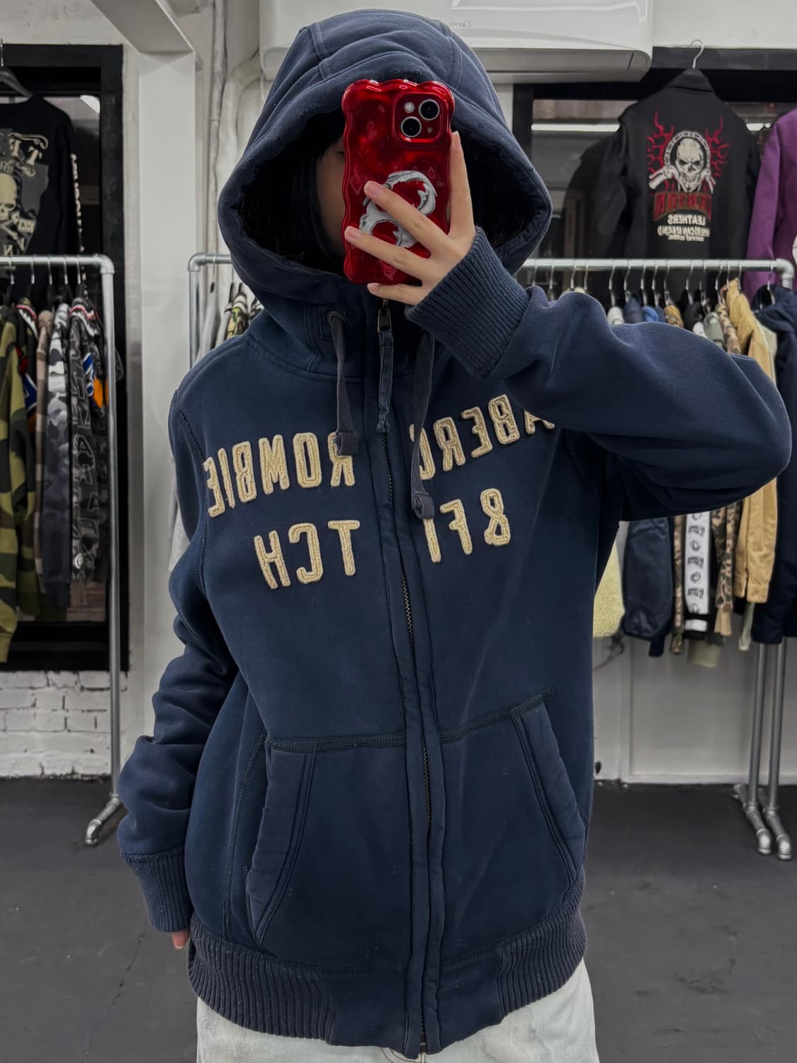 아베크롬비 울프죠 네이비 집업 자켓 상품이미지3