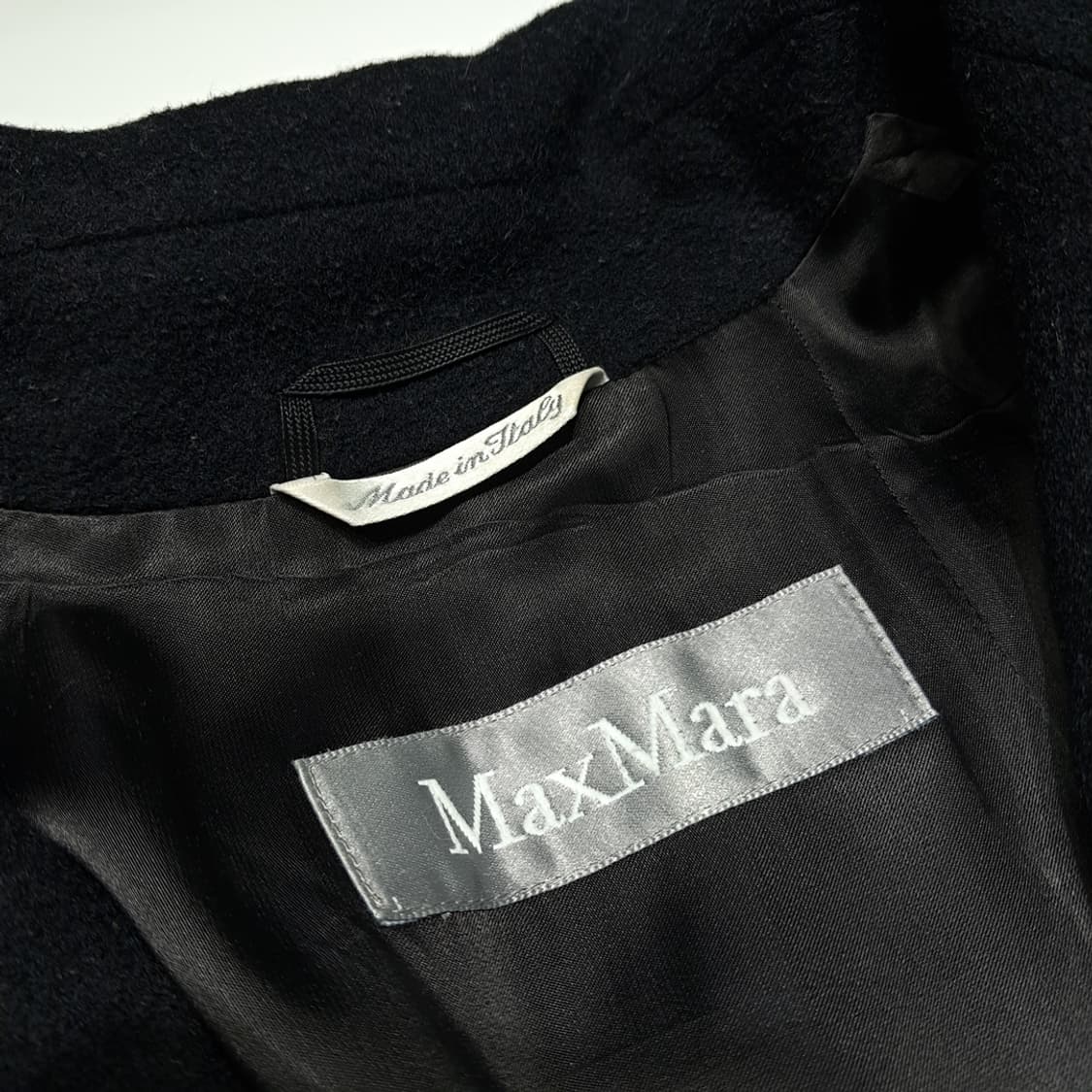 CL081 L 이태리판 막스마라 버진 울 블랙 더블 코트 상품이미지3