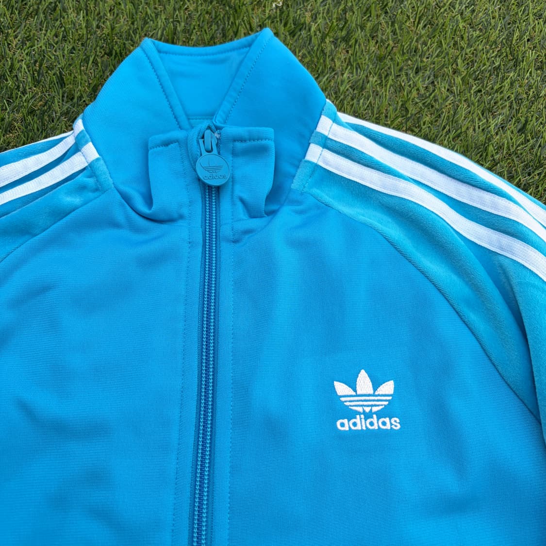 아디다스 벨벳 스카이 블루 트래탑 져지(S) 상품이미지3
