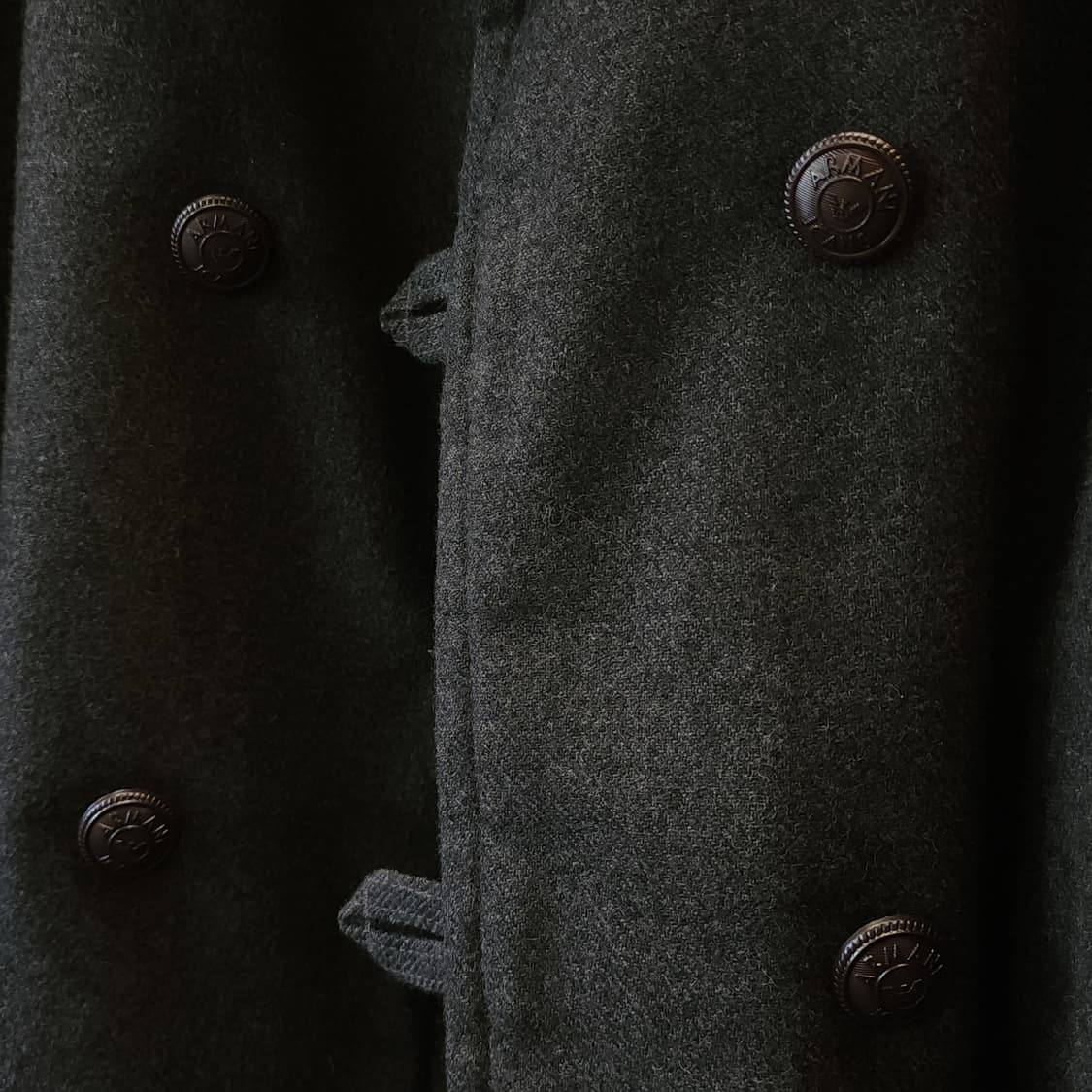 90s 아르마니 코트 밀리터리 코트 오버코트 빈티지 헤비울 코트 52 상품이미지7