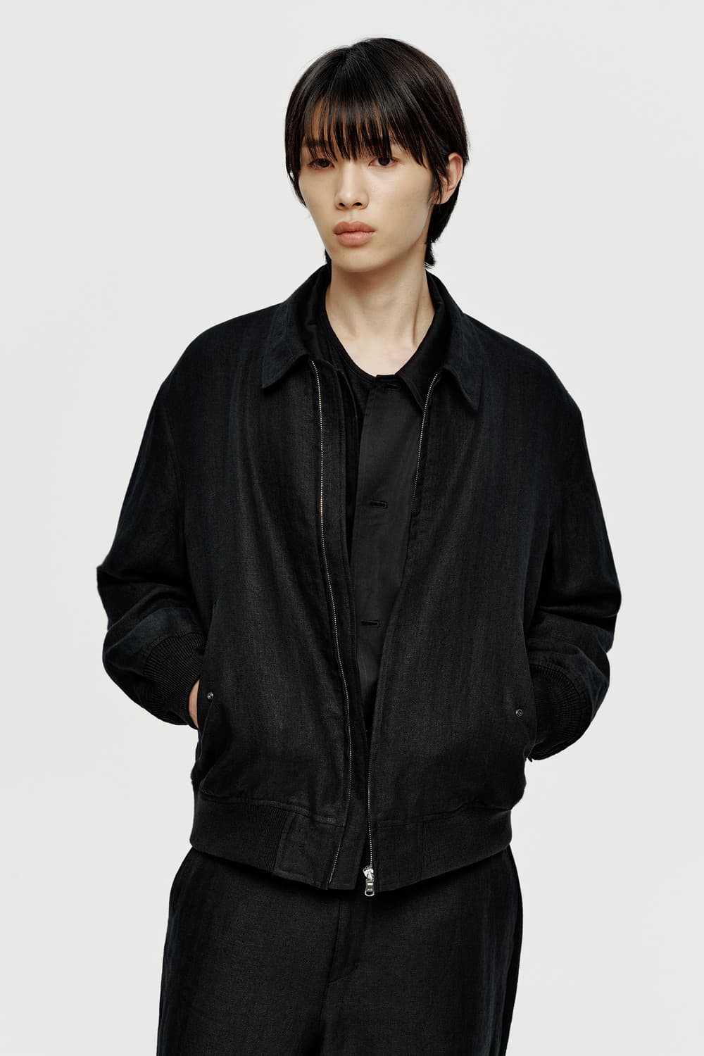 유스 린넨 봄버 m사이즈 팝니다 상품이미지1