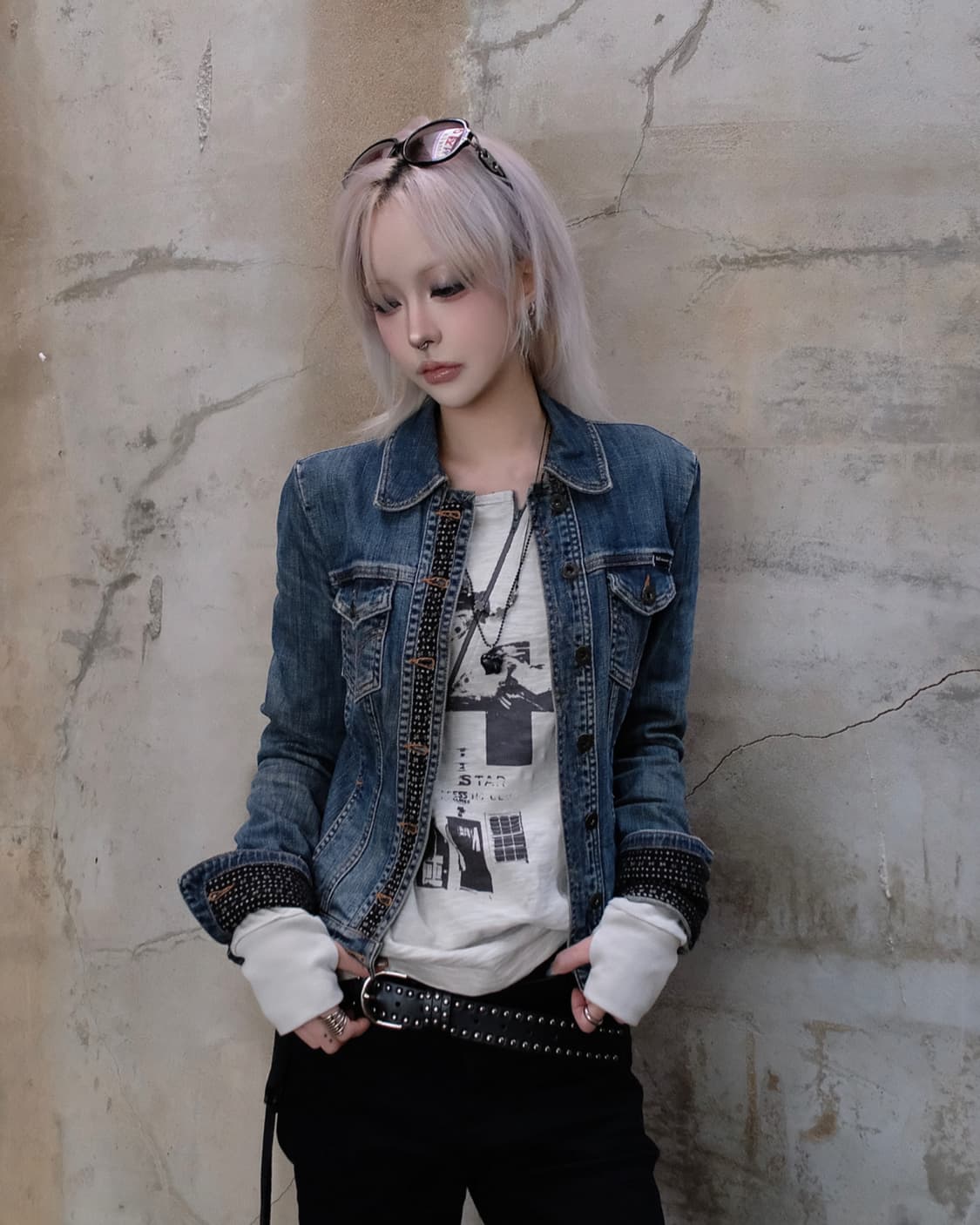 Incision slub long sleeve 상품이미지1