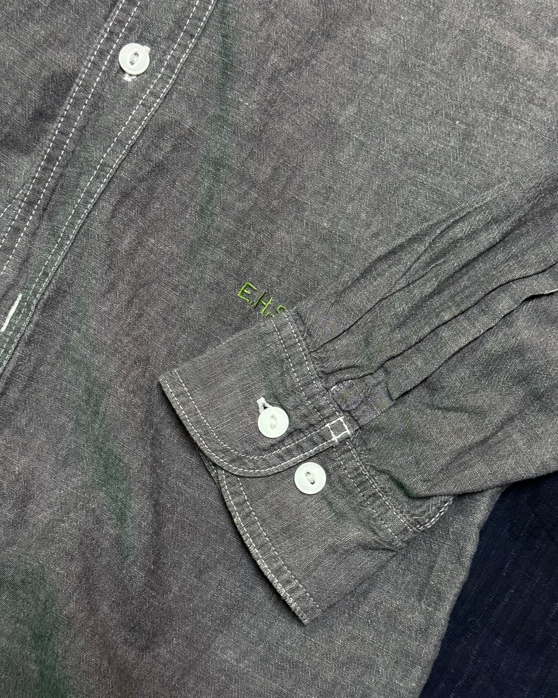 이스트하버서플러스 코튼 블랜드 투 포켓 샴브레이 셔츠 L 상품이미지3