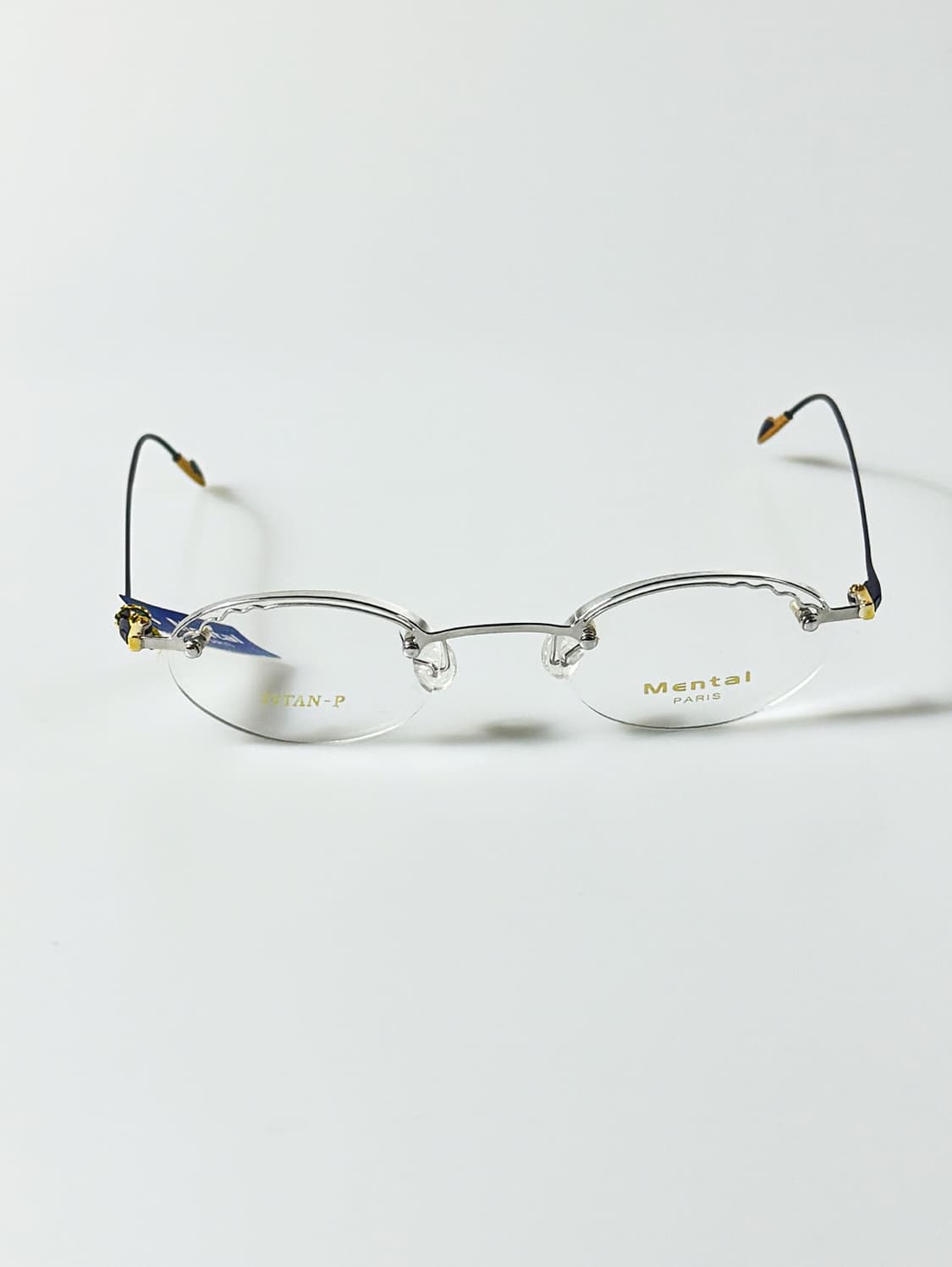 90s MENTAL PARIS 티타늄 무테 라운드 빈티지 안경 상품이미지2