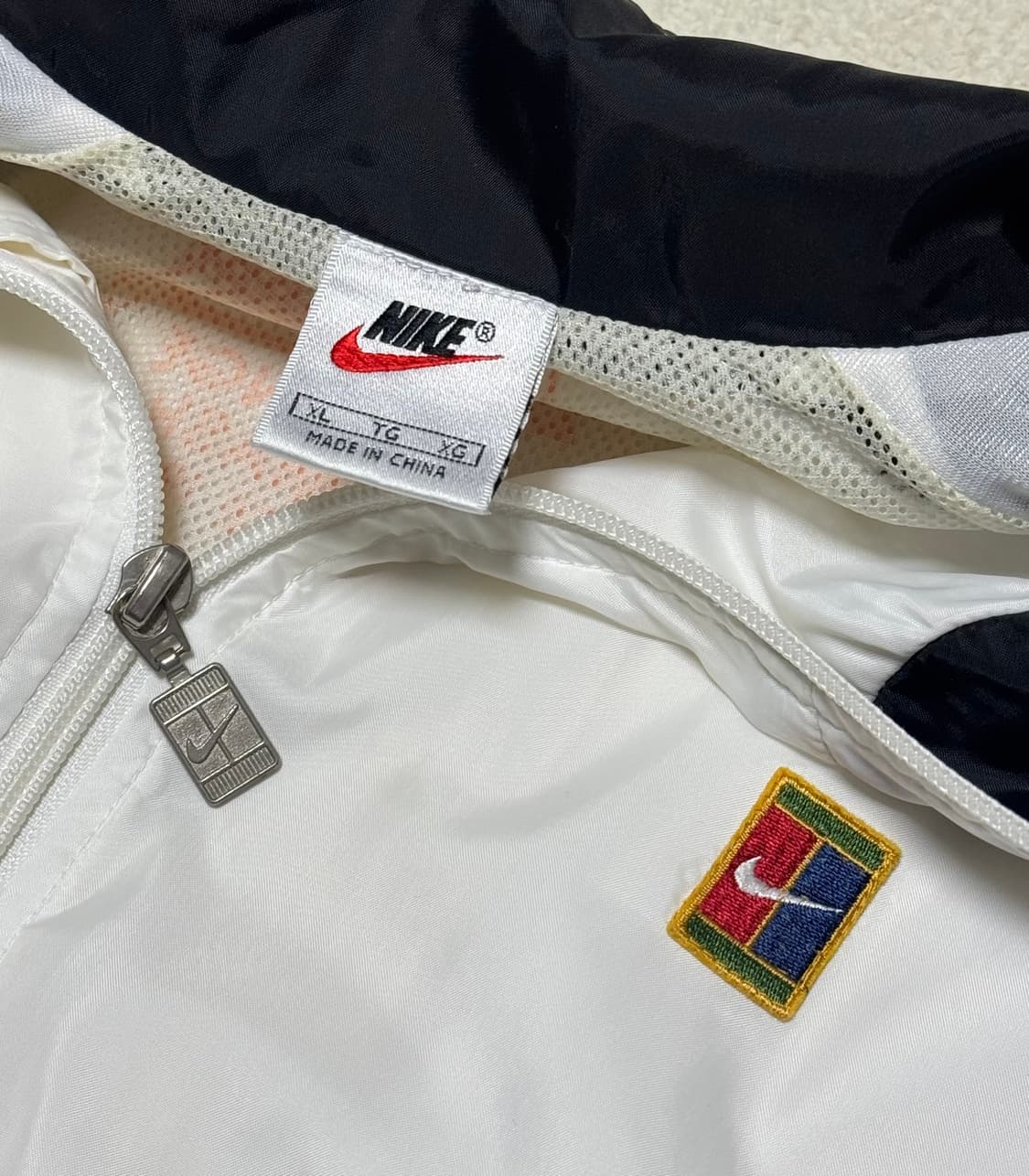나이키 올드스쿨 흰검 버건디 바람막이  상품이미지5