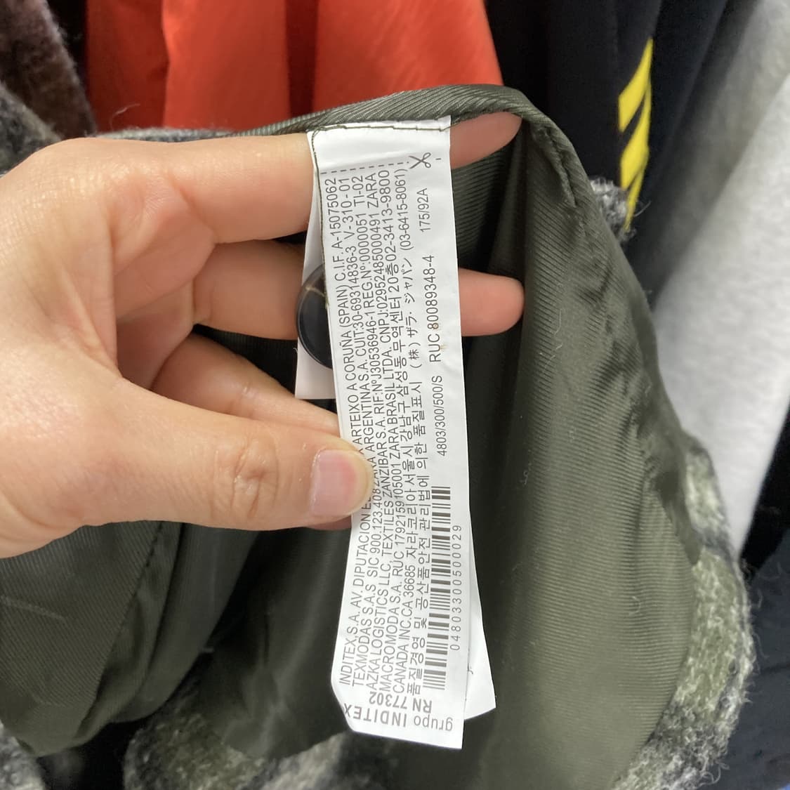 자라 여성 체크 울 코트 55-66  상품이미지5