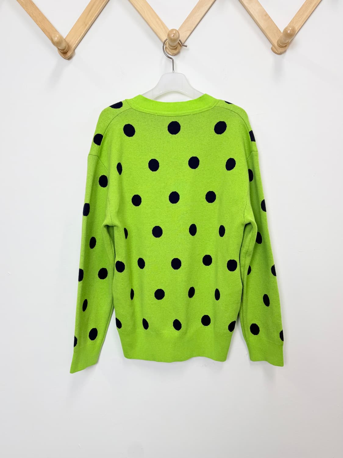 럭키슈에뜨 그린 도트 가디건 상품이미지2