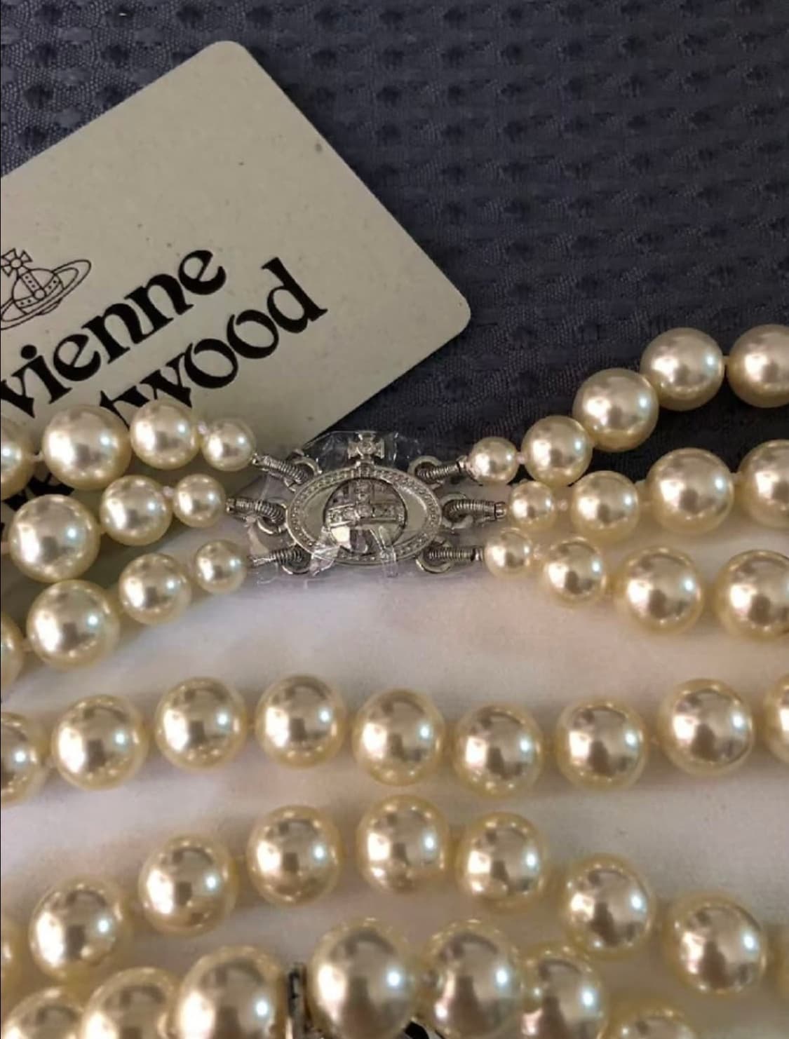 비비안웨스트 아카이브 3단 레이어 진주 펄 초커 목 걸이 상품이미지4