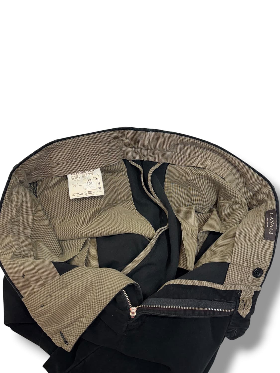 까날리 클래식 블랙 코튼 팬츠 made in ITALY (32)  상품이미지5