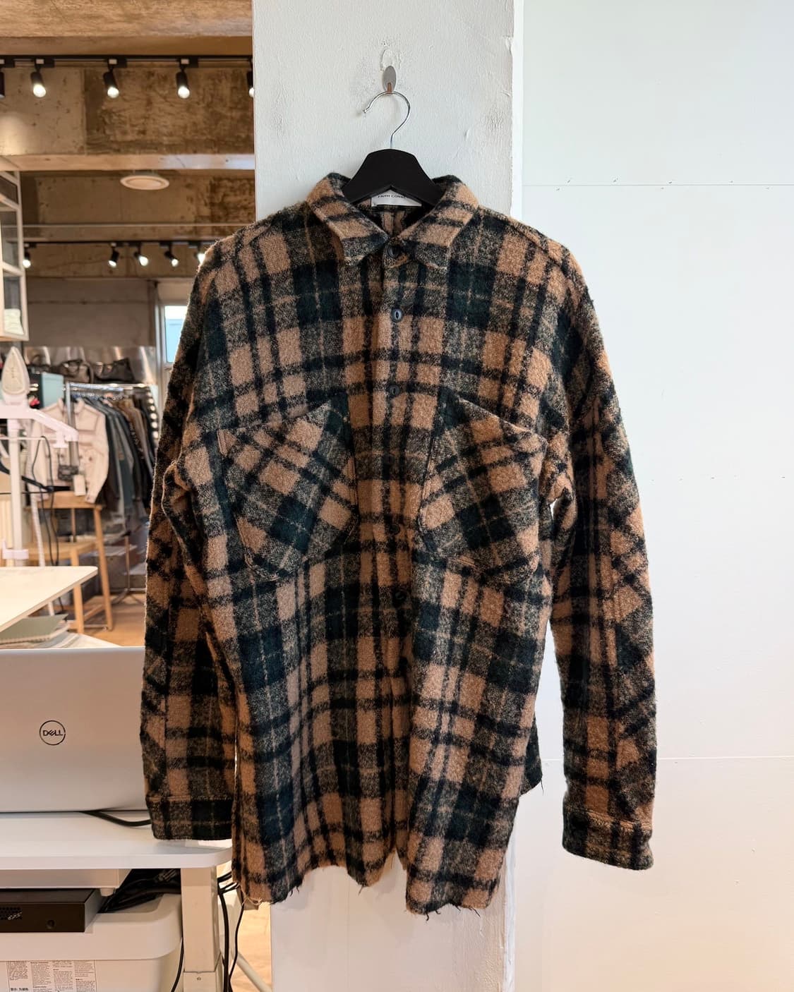 페이스 커넥션 브라운 플란넬 울 자켓  상품이미지2