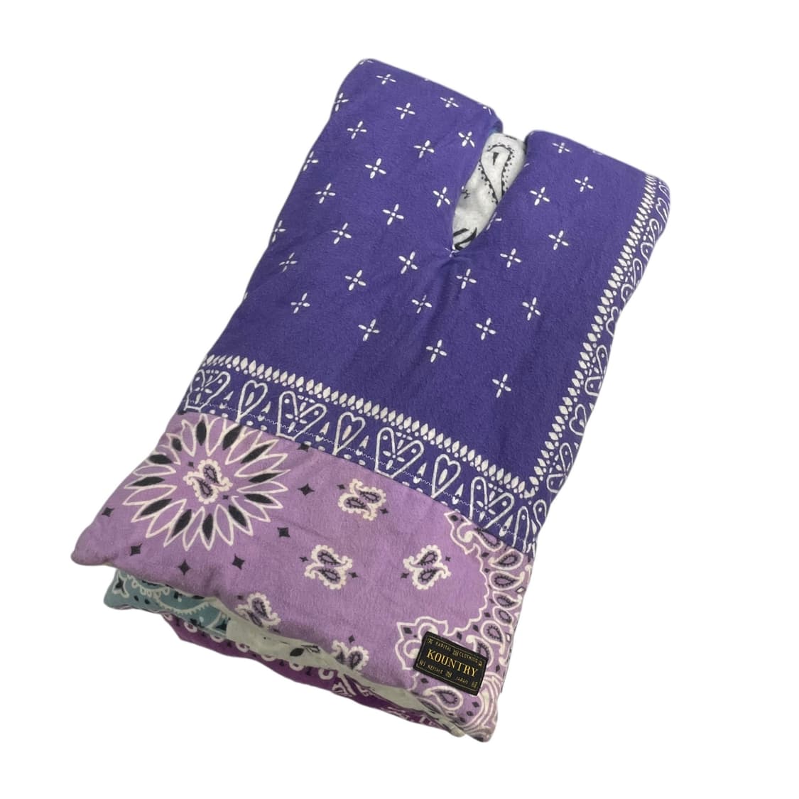 캐피탈 플란넬 반다나 패턴 리버시블 케사 머플러 퍼플 상품이미지3