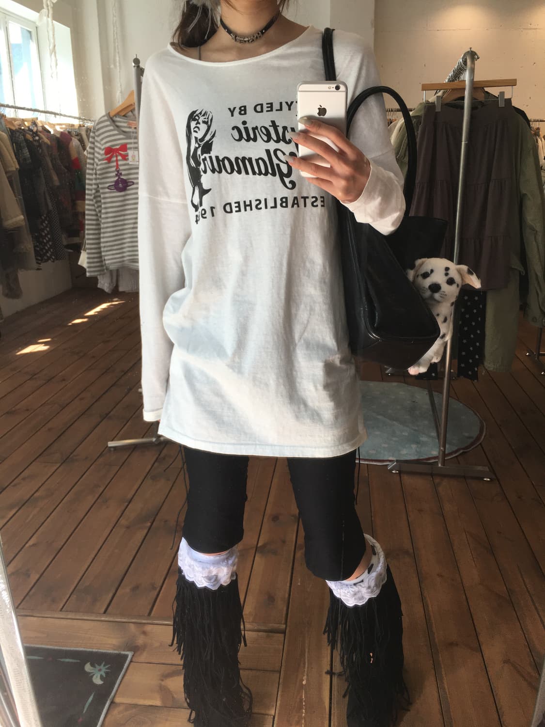 히스테릭글래머 히스걸 화이트 원피스 상품이미지6