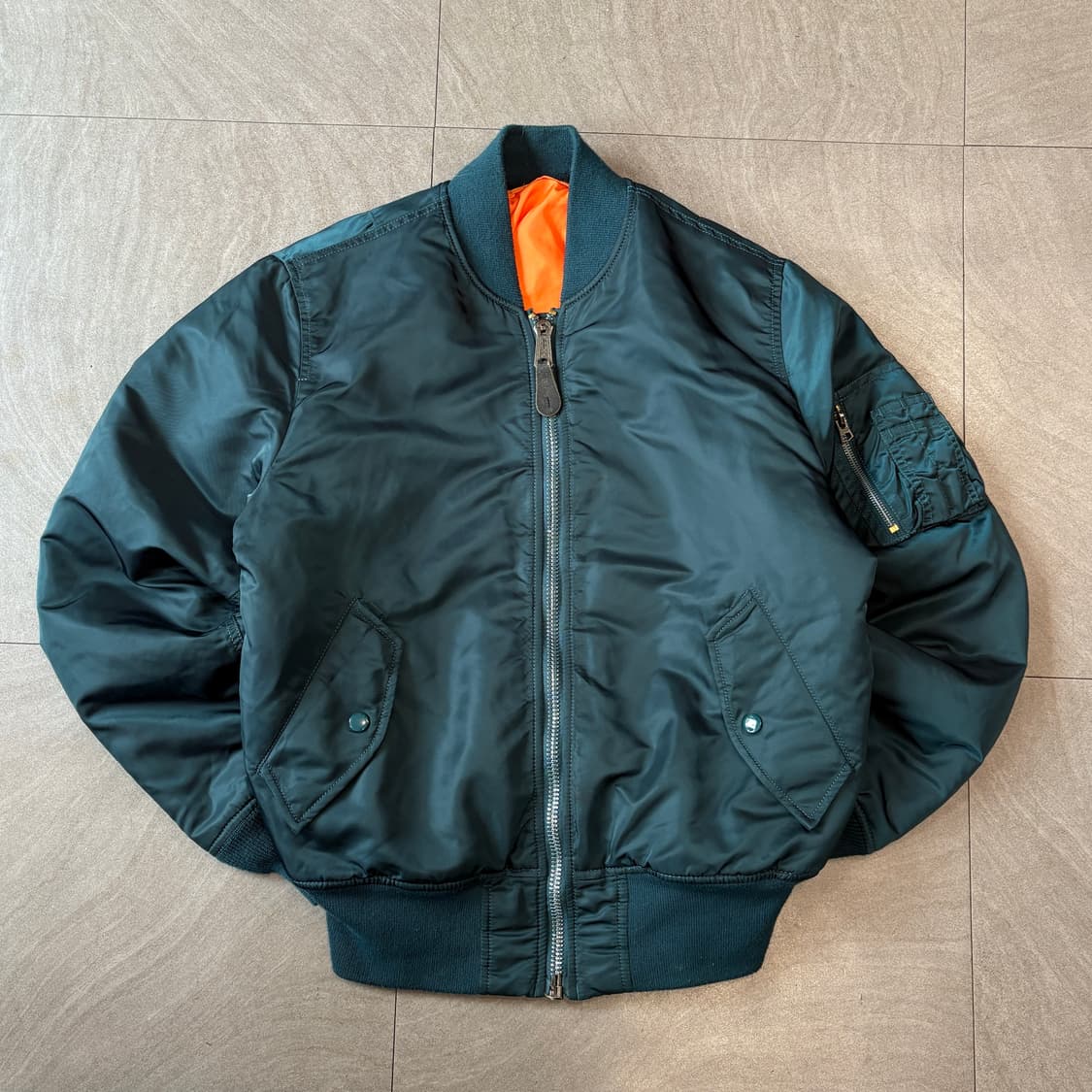 알파인더스트리 정품 청록 양면 ma-1 자켓 상품이미지1