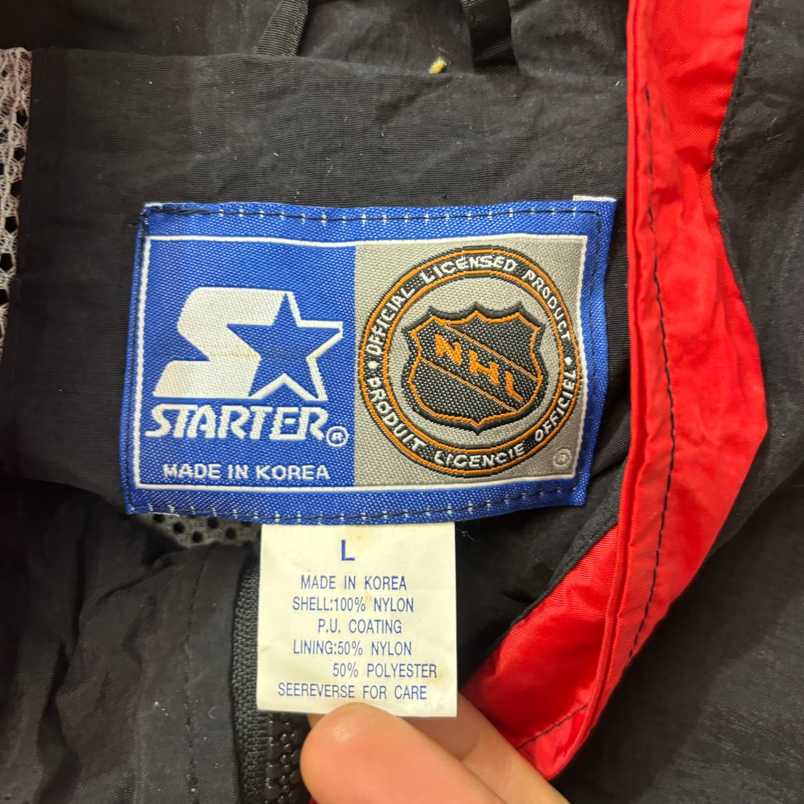 스타터 X NHL 90s 올드스쿨 디트로이트 레드윙스 바람막이 L 상품이미지7