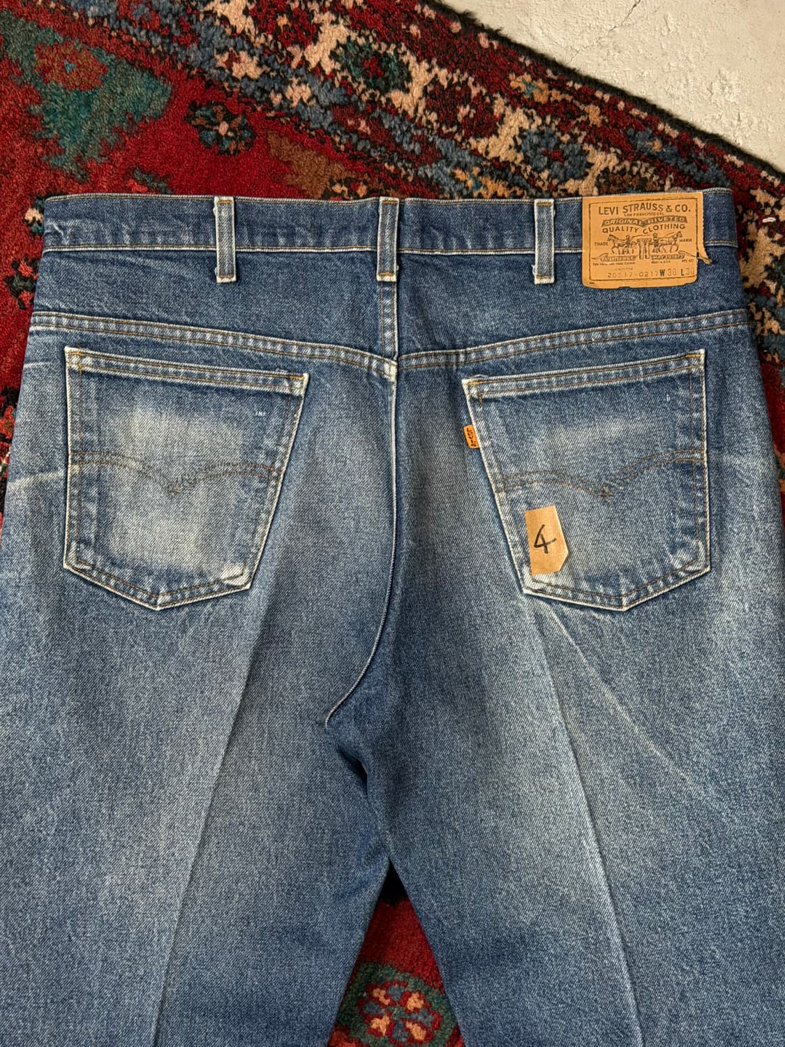 80's USA Made 빈티지 리바이스 517 오렌지탭 부츠컷 상품이미지6