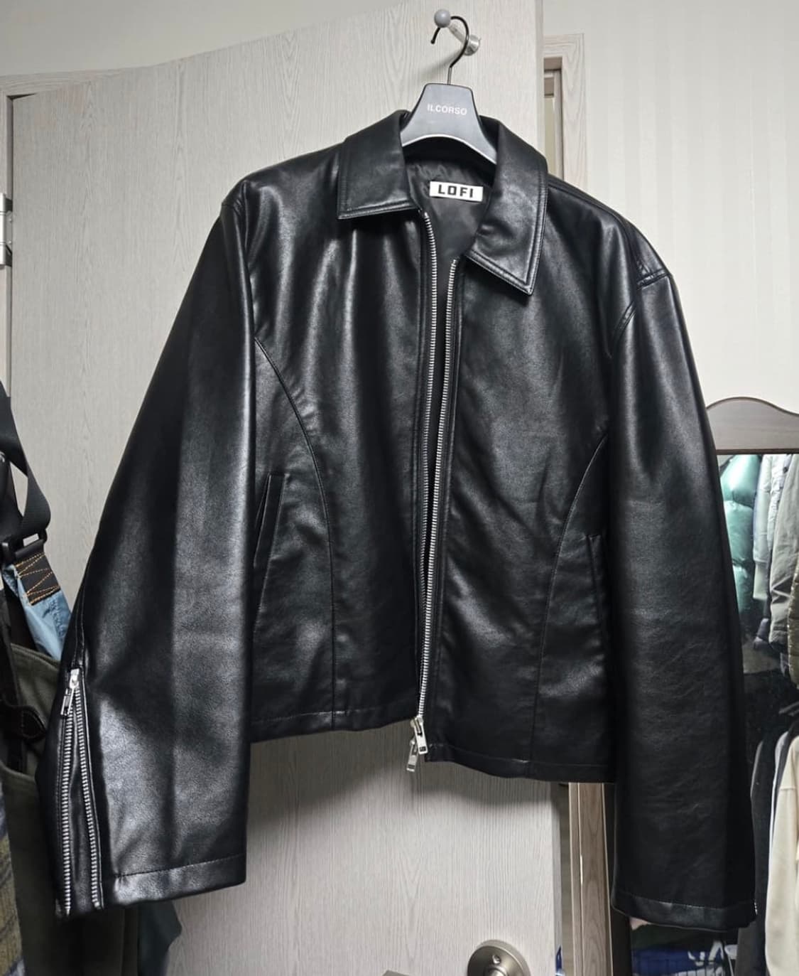 로파이 싱글 라이더자켓 블랙 상품이미지1