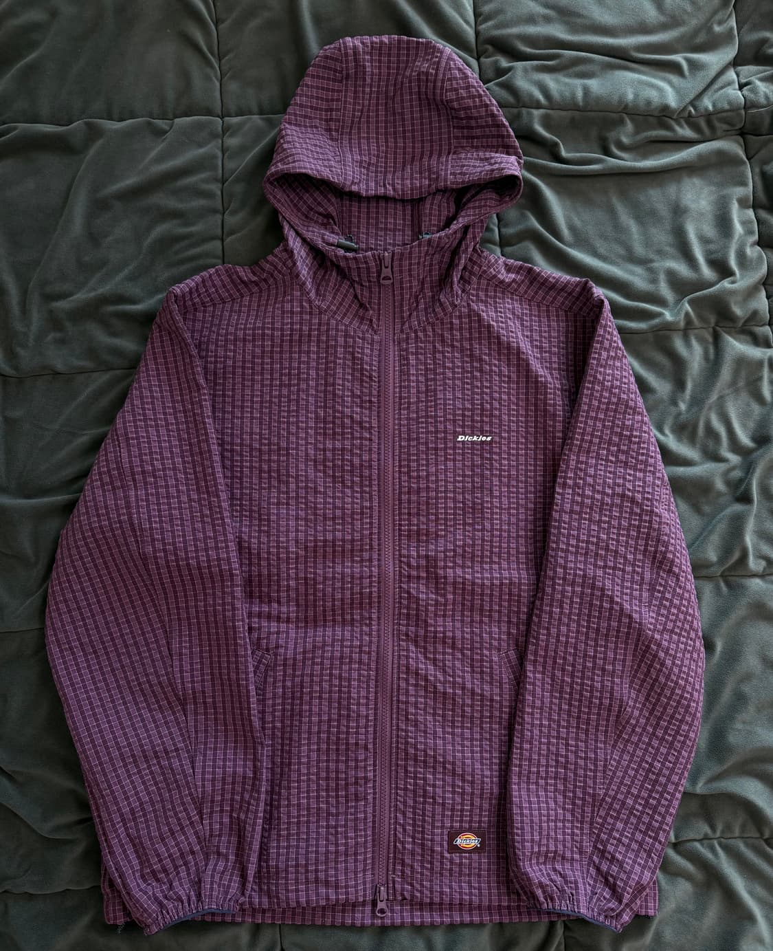 디키즈 그리드 체크 라이트 윈드브레이커 Purple 바람막이 상품이미지2