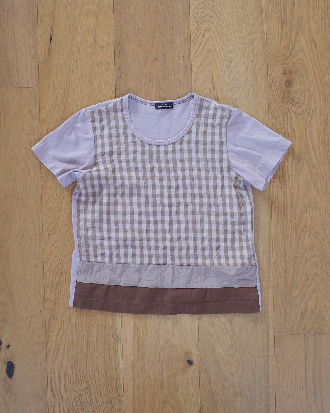 꼼데가르송 트리콧 체크 반팔 상품이미지1