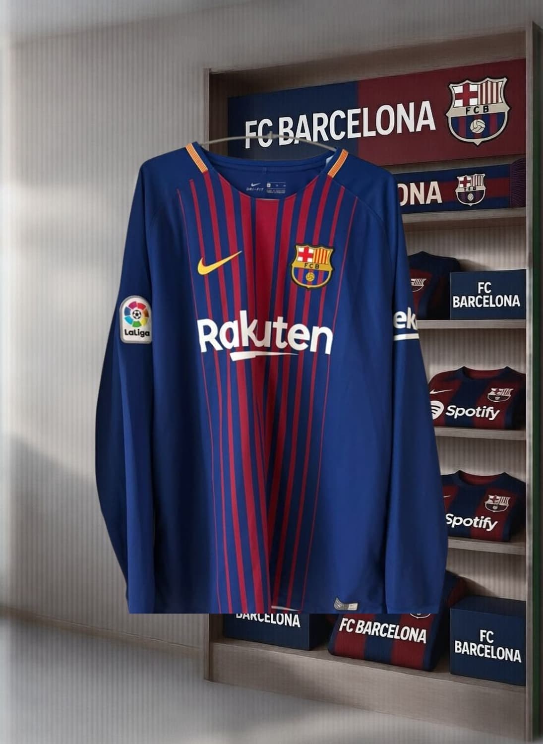 17-18 바르셀로나 홈 긴팔 메시 유니폼 정품 상품이미지2