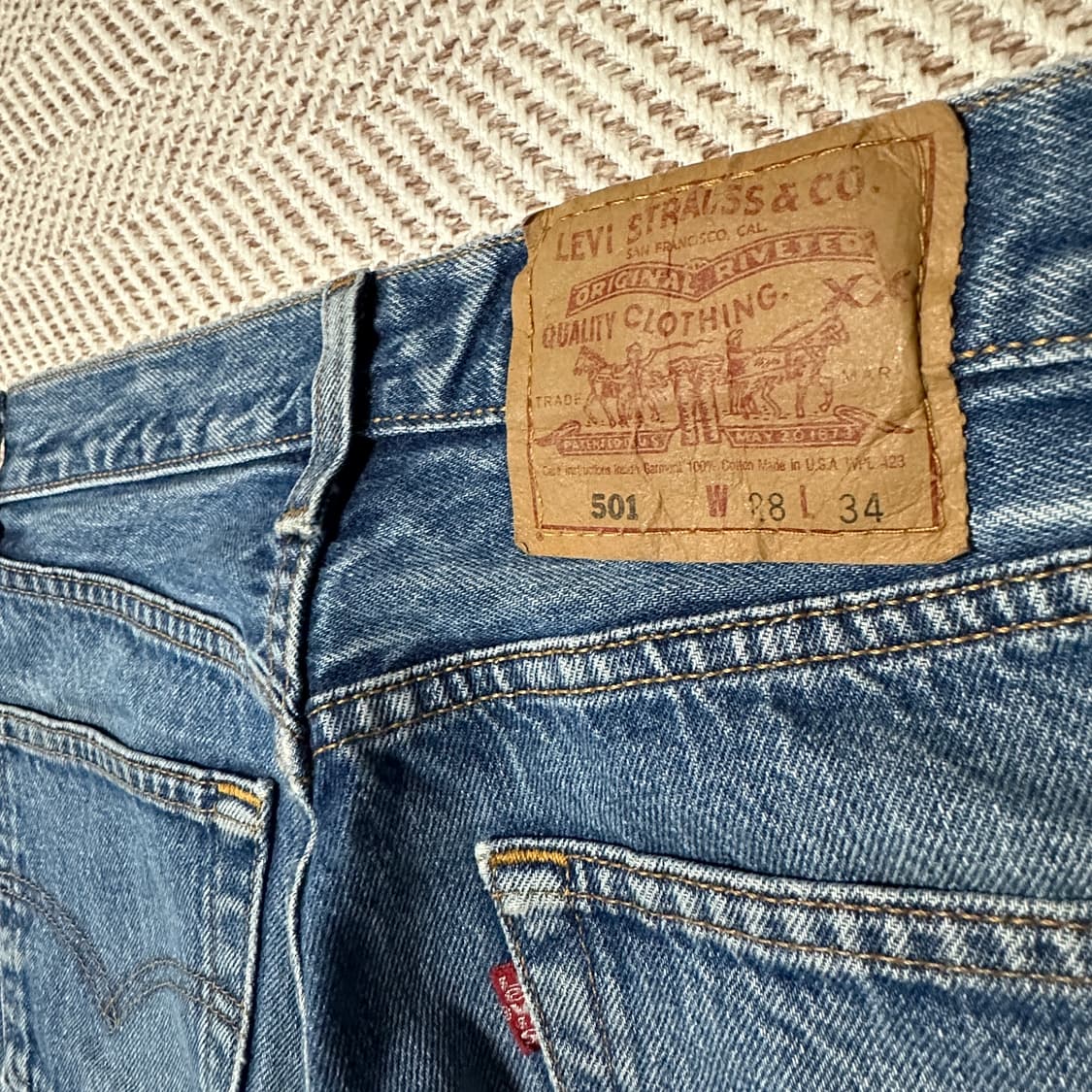 LEVI'S 501 90's usa made denim jeans 상품이미지3