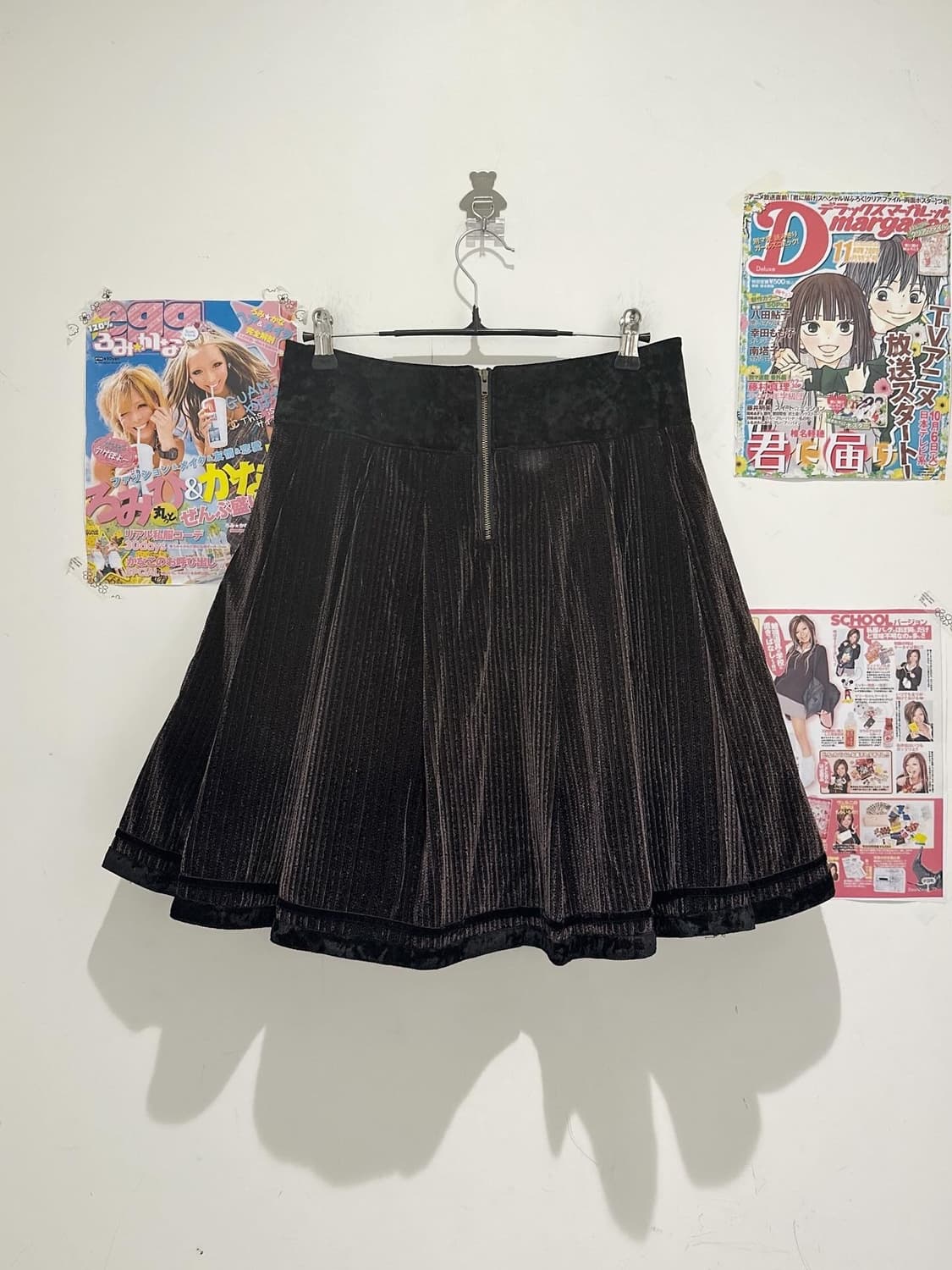 Ozz On brown velvet corset detail skirt 상품이미지3