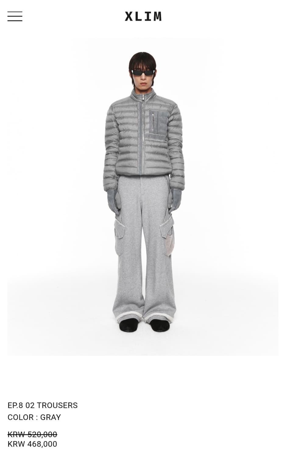 [L] 엑슬림 xlim EP.8 02 TROUSERS gray 상품이미지2