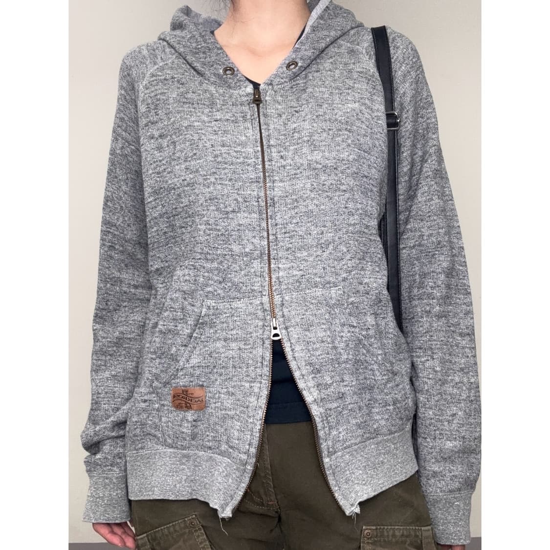 빈티지 잭로즈 그레이 투웨이 후드집업 상품이미지1