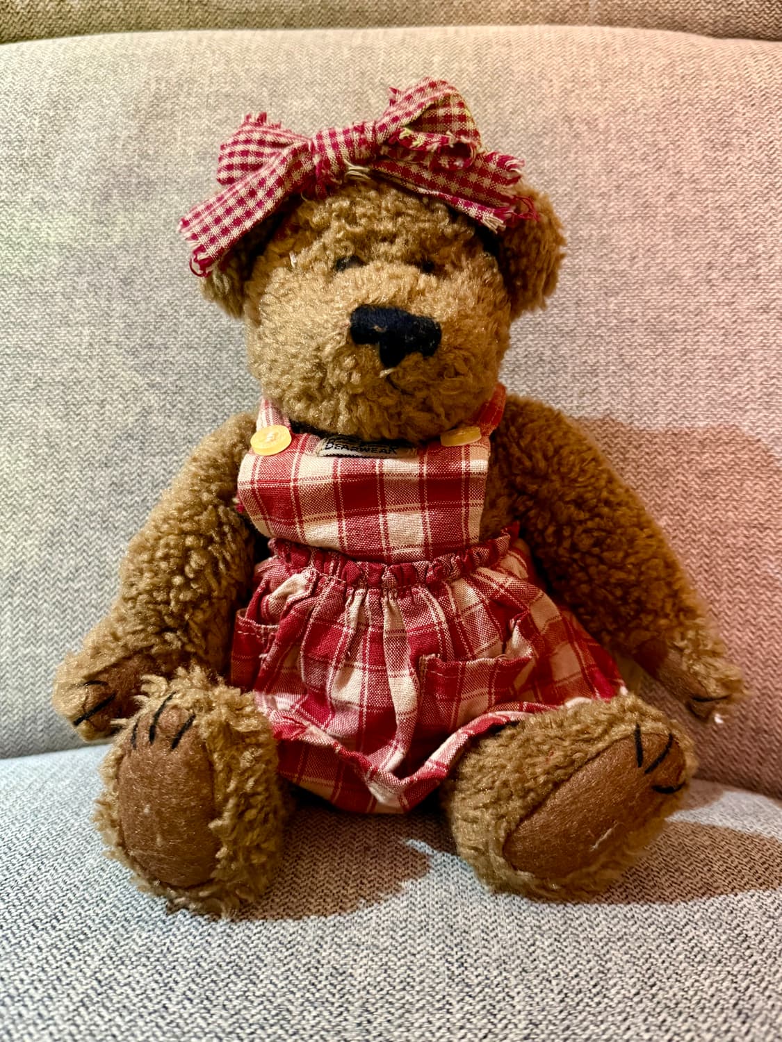 보이즈베어 빈티지 체크 곰인형 테디베어 상품이미지2