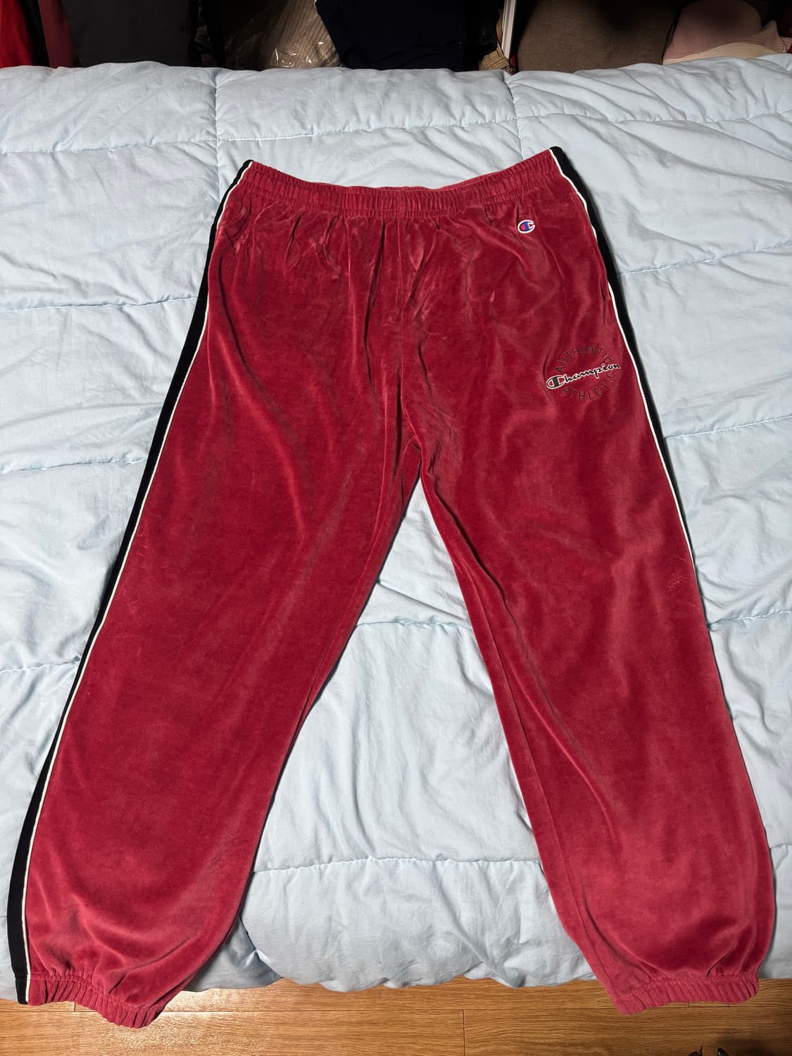 XL) 챔피온 벨루어 카라넥 집업 / 벨루어 롱 팬츠 다크 와인 셋업 상품이미지4