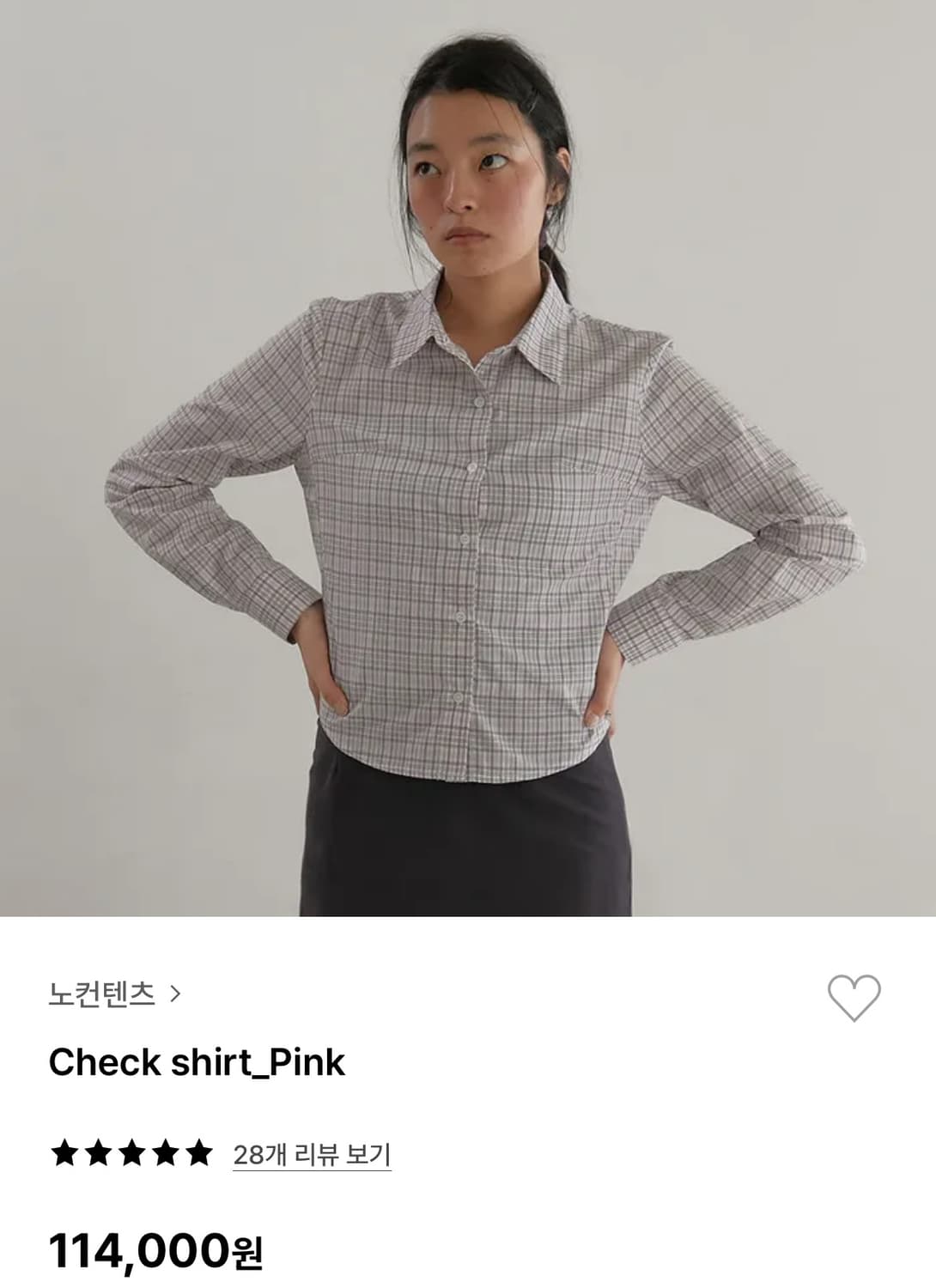 check shirt pink 상품이미지1