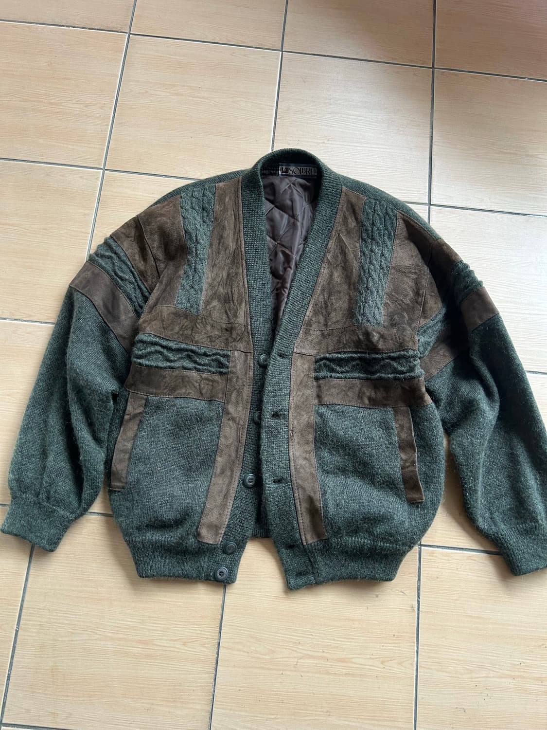 80,90‘s 유럽 울 가디건 상품이미지1