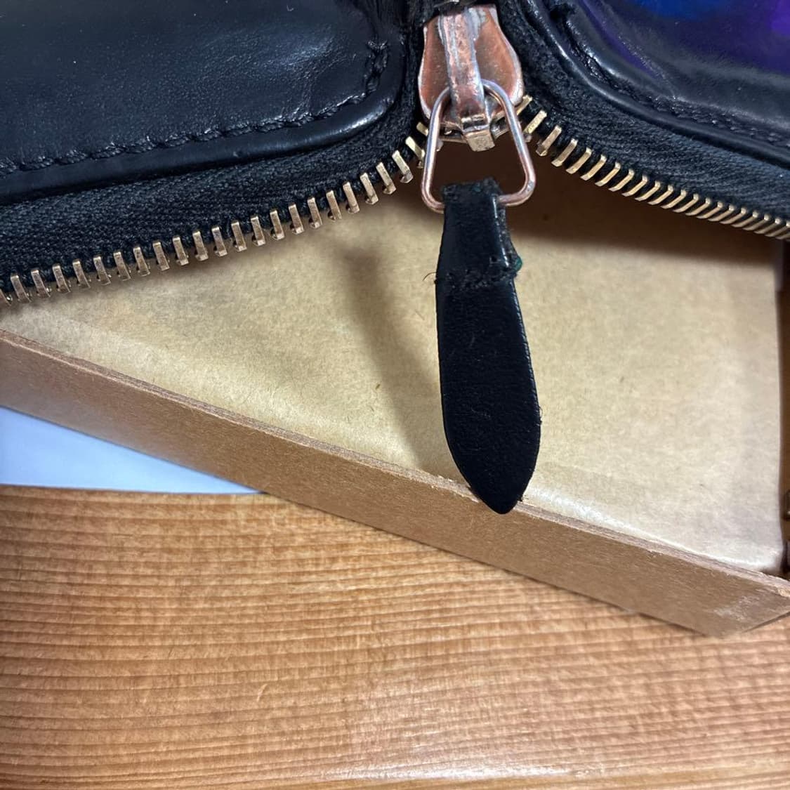 RRL 더블알엘 레더 지퍼 월렛 블랙 상품이미지7